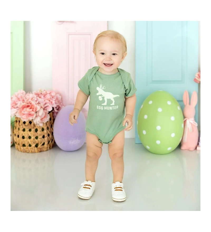 Sweet Wink Baby Boys Egg Hunter Easter Short Sleeve Bodysuit