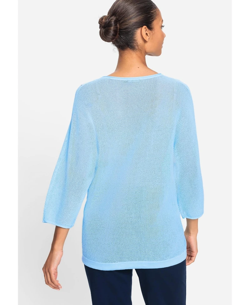 Olsen Women's Multi-Knit Embellished Shirt