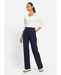 Olsen Women's Mona Fit Wide Leg Knit Trouser