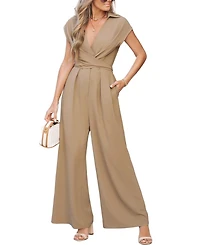 Cupshe Women's Elegant V-Neck Wide-Leg Jumpsuit, Created for Macy's