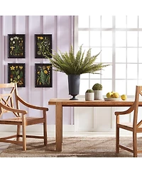 Golden Botanical Study Set of 4
