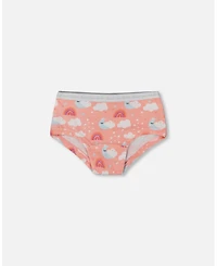 Deux par Girl Printed Cotton Boyshort Panties (Pack Of 3) Multicolored - Toddler|Child