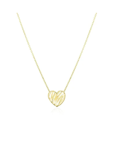 The Lovery Scribble Heart Necklace 14K Yellow Gold