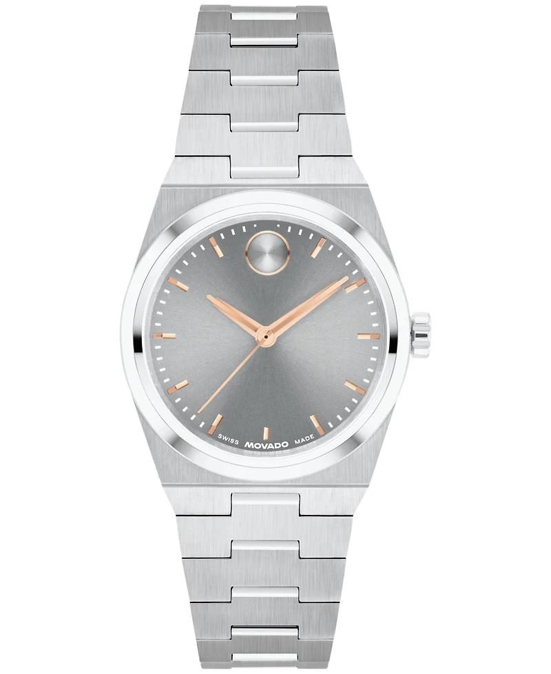 Movado Women's Bold Quest Swiss Quartz Stainless-Steel Watch, 28mm