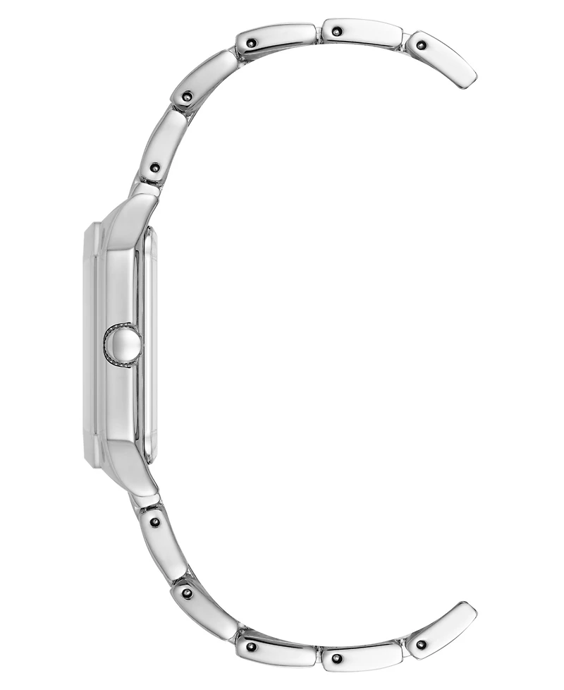 Anne Klein Women's Quartz Mint and Silver-Tone Octagonal Metal Alloy Bracelet Watch, 24mm