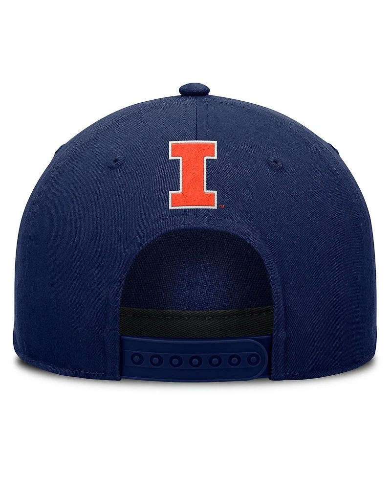 Fanatics Men's Navy Illinois Fighting Illini Foul Ball Rope Adjustable Hat