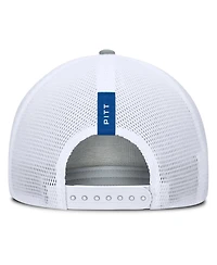 Fanatics Men's Heather Gray/Royal Pitt Panthers Profile Trucker Adjustable Hat