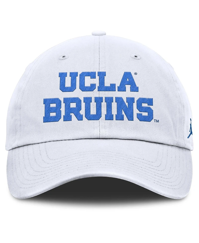 Jordan Men's White Ucla Bruins Core Club Mascot Wordmark Adjustable Hat