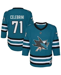 Outerstuff Big Boys and Girls Macklin Celebrini Teal San Jose Sharks Alternate Replica Player Jersey