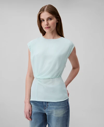 Calvin Klein Women's Twisted-Front Chiffon Top