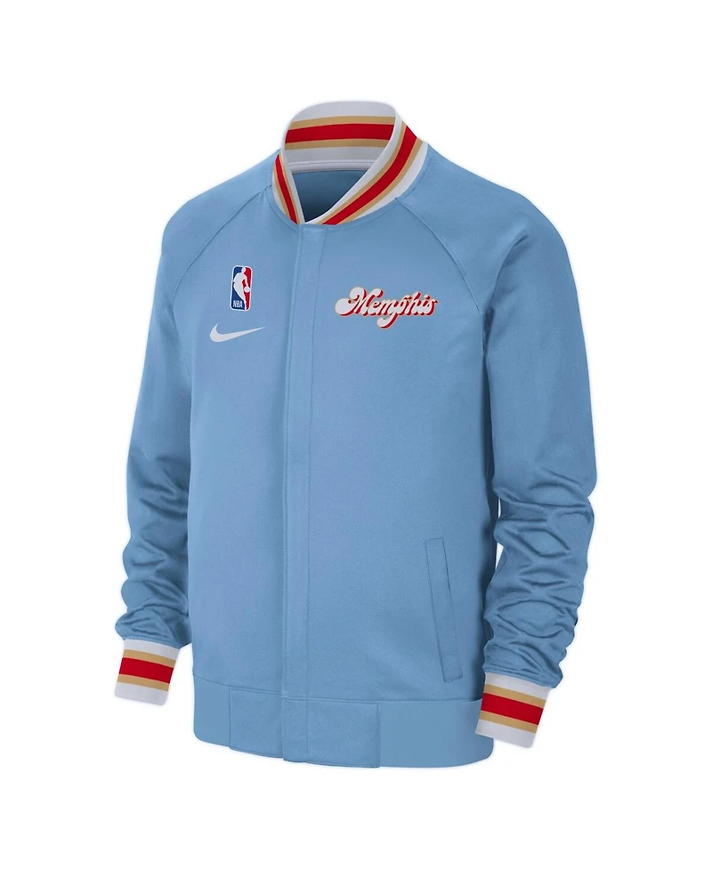 Nike Men's Light Blue Memphis Grizzlies 2024/25 City Edition Authentic Showtime Performance Full-Zip Jacket