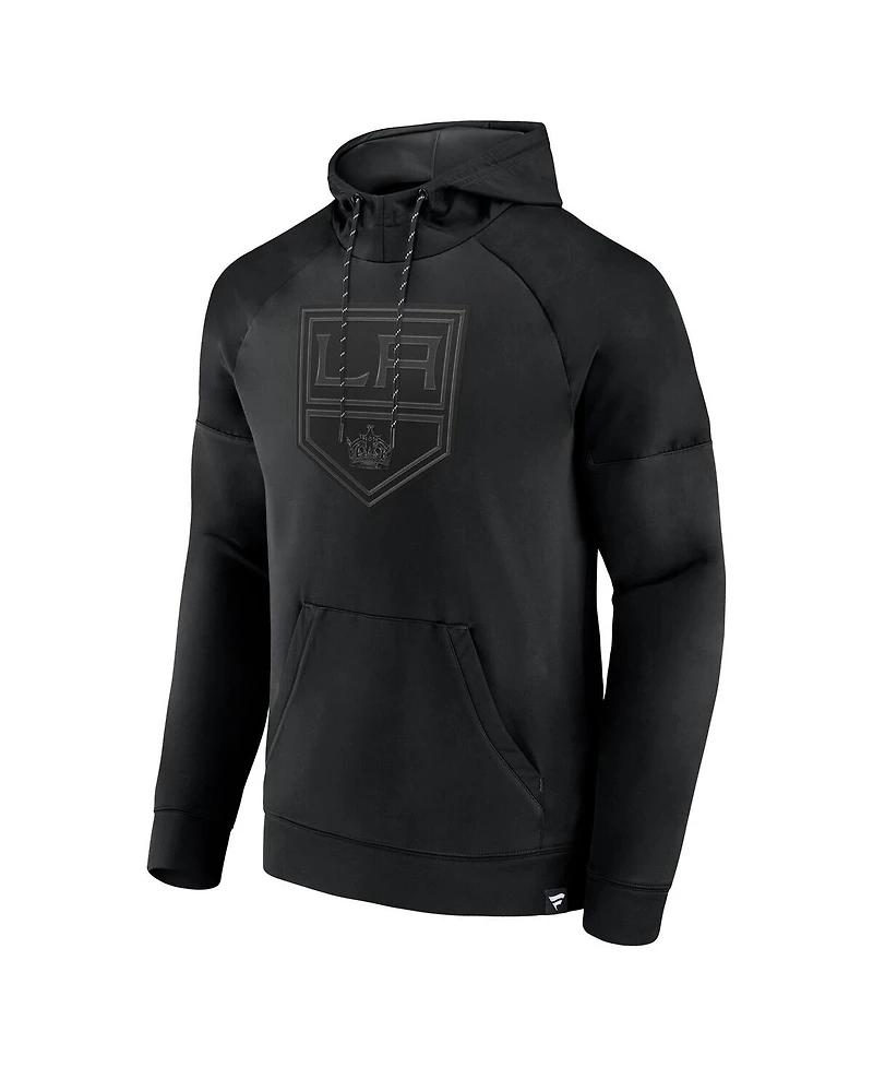 Fanatics Men's Los Angeles Kings Black Ice Defender Raglan Pullover Hoodie