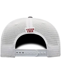 Top of the World Men's Gray/White Texas Tech Red Raiders Victory Baseline Trucker Adjustable Hat