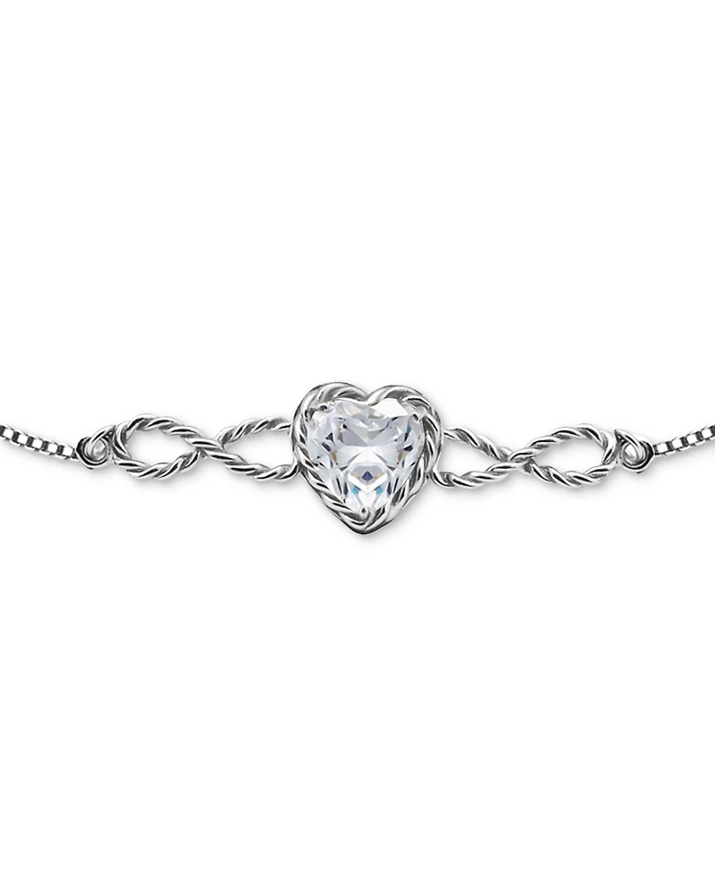 Giani Bernini Heart Cubic Zirconia Infinity Link Bolo Bracelet (1-7/8 ct. t.w.) in 18k Gold Over Sterling Silver, Exclusively at Macy's