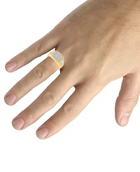 Men's Diamond Octagon Cluster Ring (1/2 ct. t.w.) in 10k Gold