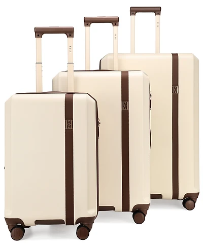 Elle Luxe Journey 3-Piece Expandable Retro Spinner Luggage Set
