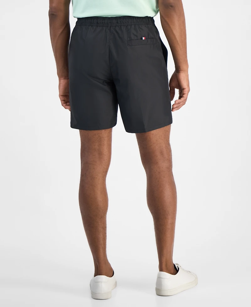 Tommy Hilfiger Men's Drawstring Logo 7" Swim Trunks