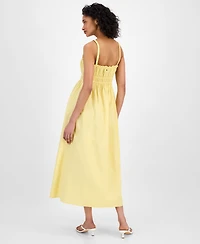 Boss Orange Women's Sweetheart-Neck Sleeveless Cotton Midi Dress