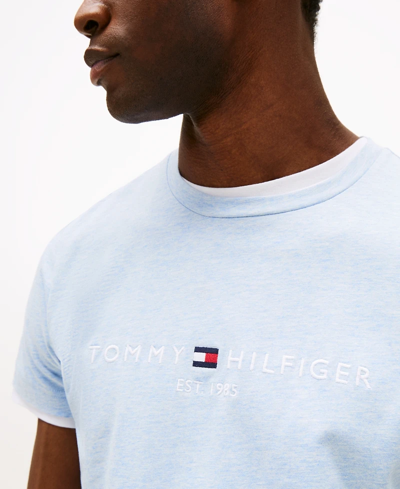 Tommy Hilfiger Men's Embroidered Logo Slim-Fit Crewneck T-Shirt