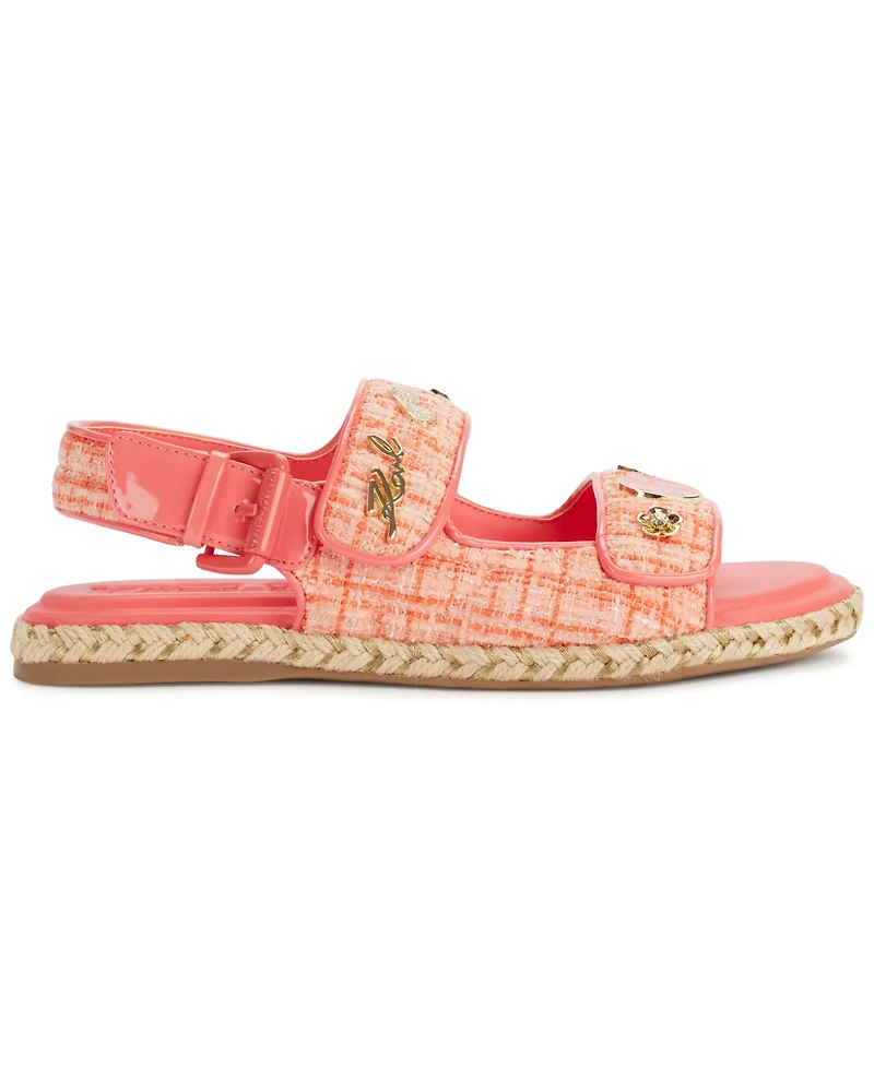 Karl Lagerfeld Paris Women's Charlay Almond Toe Flat Sandals
