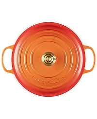 Le Creuset Signature 7.25-Qt. Flamme Doree Round Dutch Oven with Crucible Knob - 100th Anniversary Edition