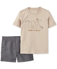 Carter's Baby Boys 2-Pc. Construction T-Shirt & Shorts Set