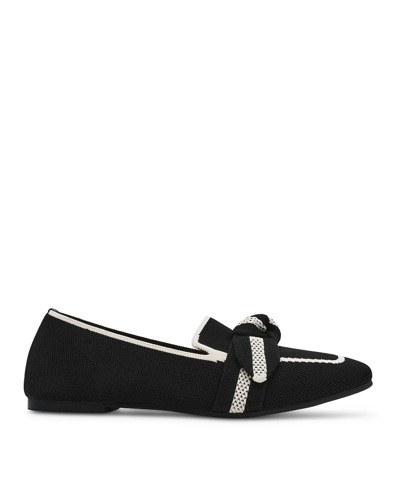 Anne Klein Women's Tanya Bow Knit Slip On Loafers