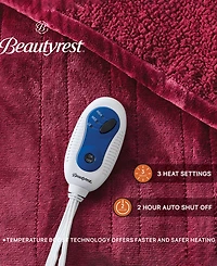 Beautyrest Microlight Electric Reversible Plush to Berber Throw, 60" x 70"