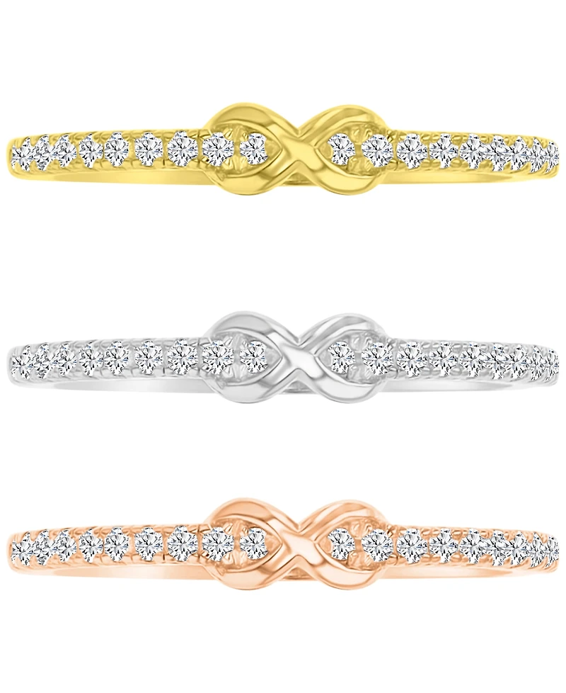 3-Pc. Set Cubic Zirconia Infinity Rings