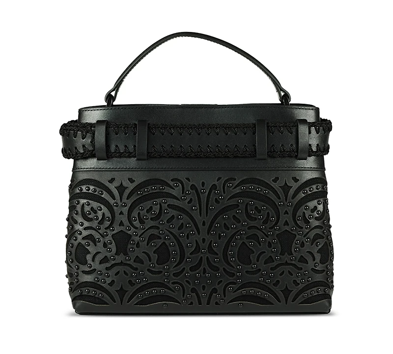 Sam Edelman Willette Floral Dyecut Leather Satchel