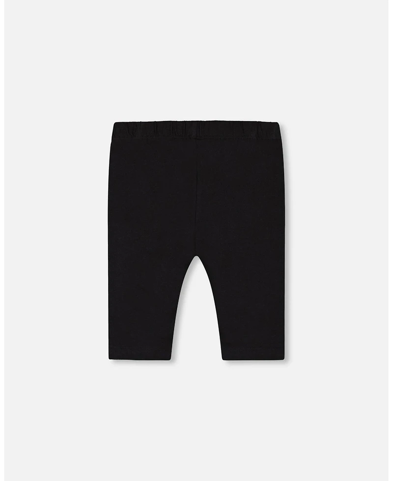 Deux par Deux Little Girls Cotton Biker Short Legging Black - Toddler|Child
