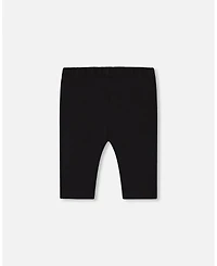 Deux par Deux Little Girls Cotton Biker Short Legging Black - Toddler|Child