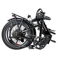 GoPowerBike GoPlus Folding Electric Bike | 20" Fat Tire eBike 500W Motor, 20mph Top Speed 45+ Mile Range, 5 Pedal-Assist Levels Removable B