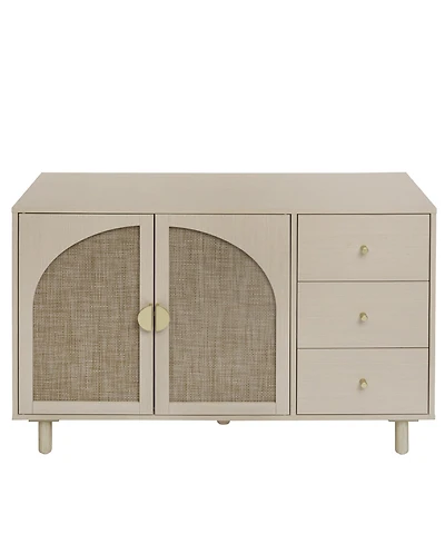 Mondawe 2 Door 3 Drawer Cabinet, Suitable for Bedroom, Living Room, Study