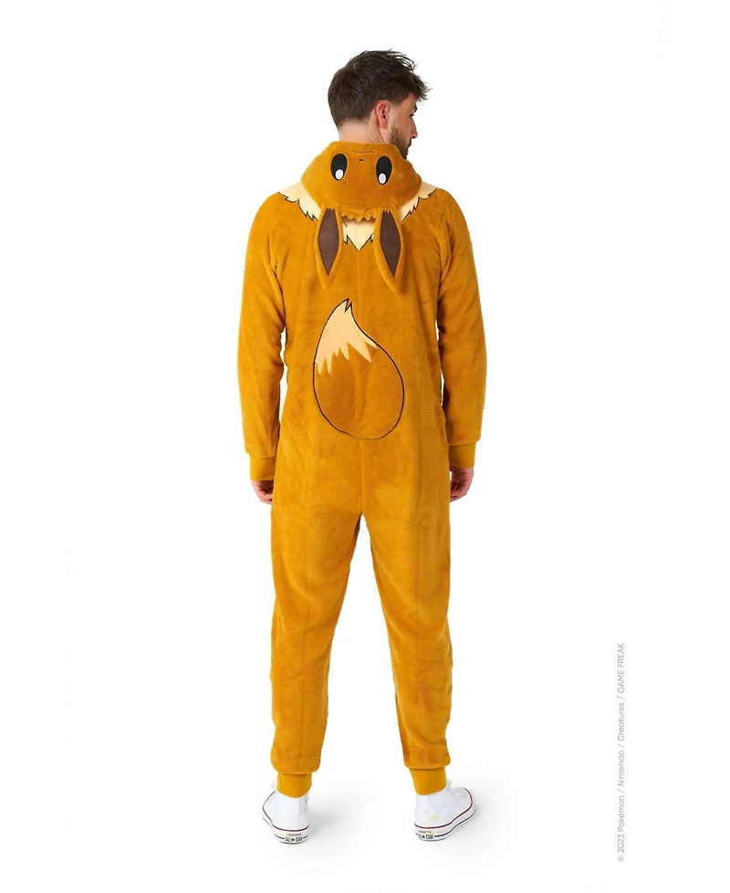 OppoSuits Men's Official Eevee Union Suit - Pokemon Body for Adults Brown