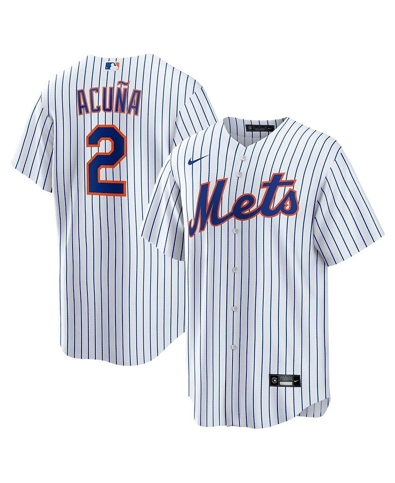 Nike Men's Luisangel Acuna White New York Mets Home Replica Player Jersey