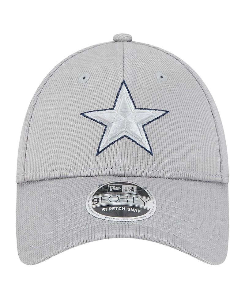 New Era Men's Gray Dallas Cowboys Pivot 9FORTY Adjustable Hat