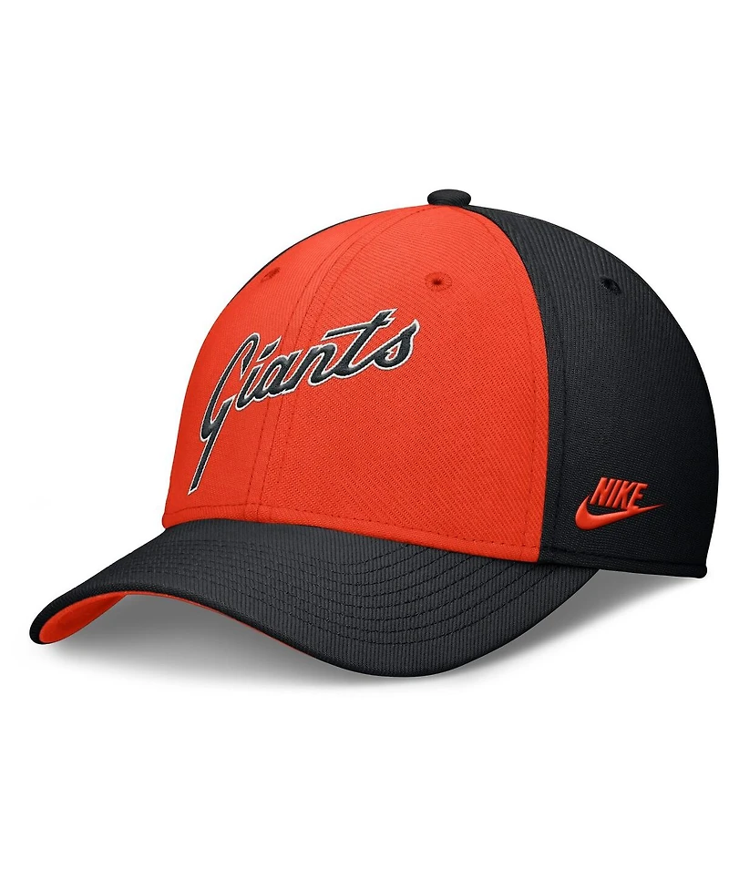 Nike Men's Black/ San Francisco Giants Rise Swoosh Performance Flex Hat