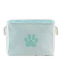 Bone Dry Collapsible Pet Storage Bin with Rope Handles Solid Paw Print