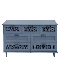 Mondawe 7 Drawer Cabinet, American Furniture, Suitable for Bedroom, Living Room, Study