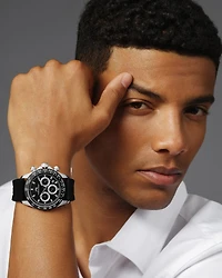 Preston Sport Silicone Silver Tone & Black Men's Watch 1037BPRR