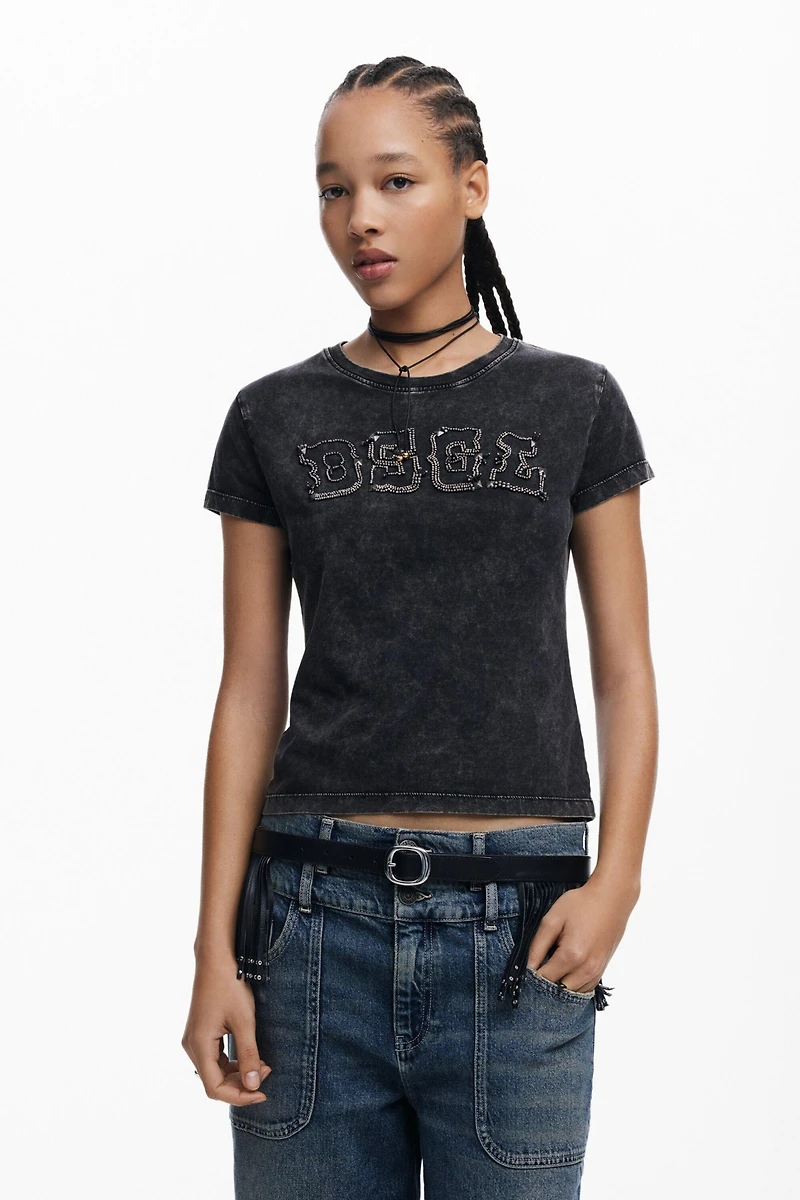 Desigual Women's Logo studded shirt