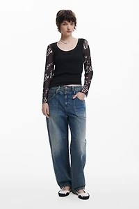Desigual Women's Lettering sleeve T-shirt