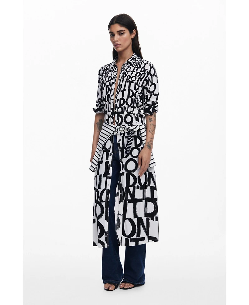 Desigual Women's Lettering midi dress
