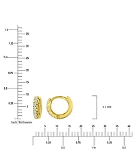 2-Pc. Set Cubic Zirconia Stud & Extra Small Hoop Earrings in 14k Gold-Plated Sterling Silver