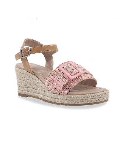 Sam Edelman Little and Big Girls Lucia Buckle Espadrille Wedge Sandals