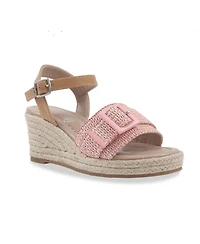 Sam Edelman Little and Big Girls Lucia Buckle Espadrille Wedge Sandals