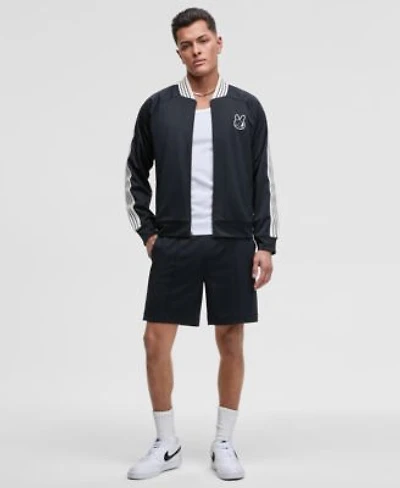 Mode Of One Mens Relaxed Fit Contrast Paneled Full Zip Tricot Track Jacket Regular Fit Contrast Paneled 7 Tricot Track Shorts Exclusively At Macys