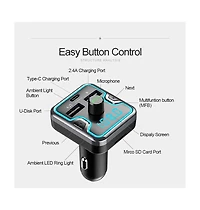 3-Port 12V Car Charging Station and Fm Transmitter