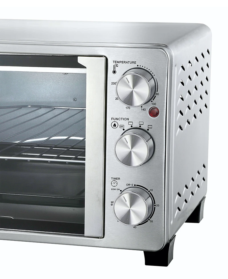 MegaChef 25 Quart French Door Multi-Function Electric Toaster Oven with Rotisserie Set